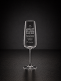 Champagneglas med egen logotyp