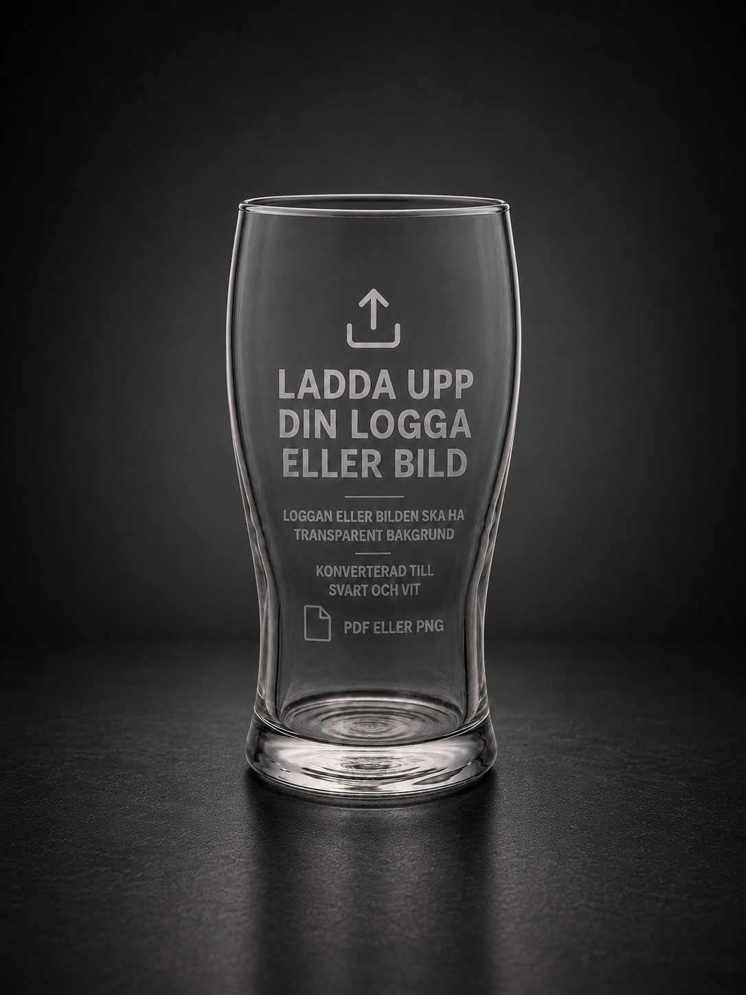 Ölglas med egen logotyp