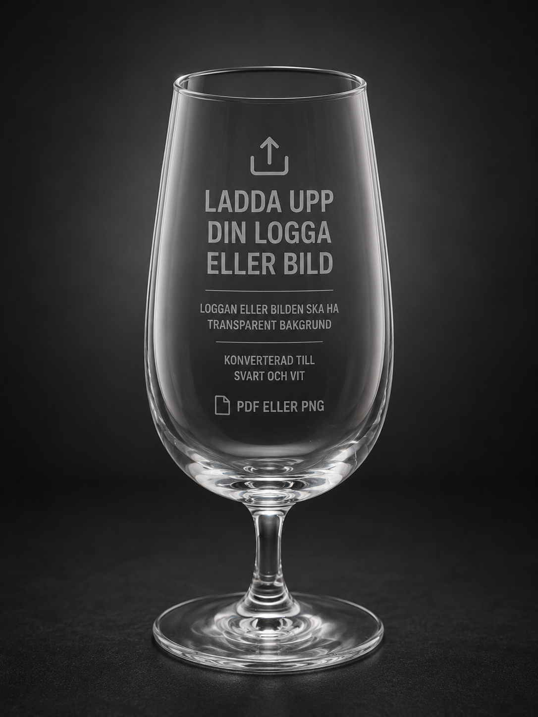 Ölglas med egen logotyp